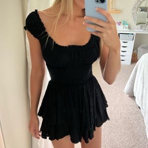 Princes Polly Black Romper, THE LOVE GALORE ROMPER BLACK